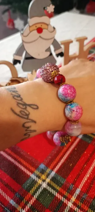 Bracciale Vintage Perle e Cristalli Multicolor