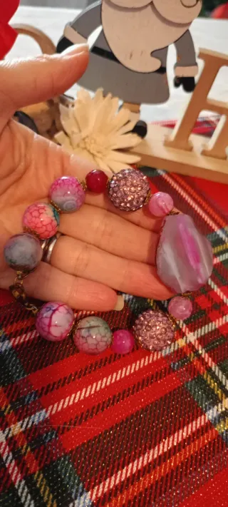 Bracciale Vintage Perle e Cristalli Multicolor