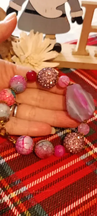 Bracciale Vintage Perle e Cristalli Multicolor