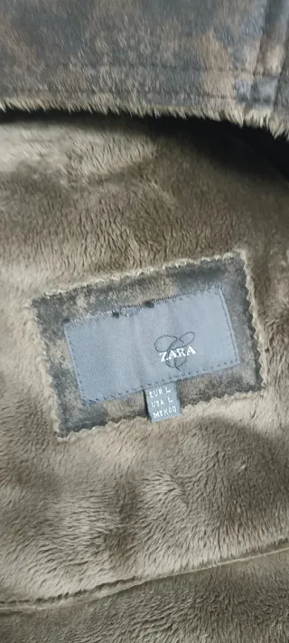 Chaqueta símil piel hombre