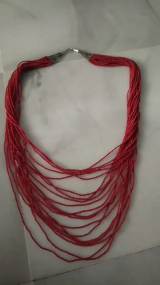Collar de coral rojo "pieza única"