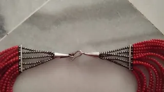 Collar de coral rojo "pieza única"