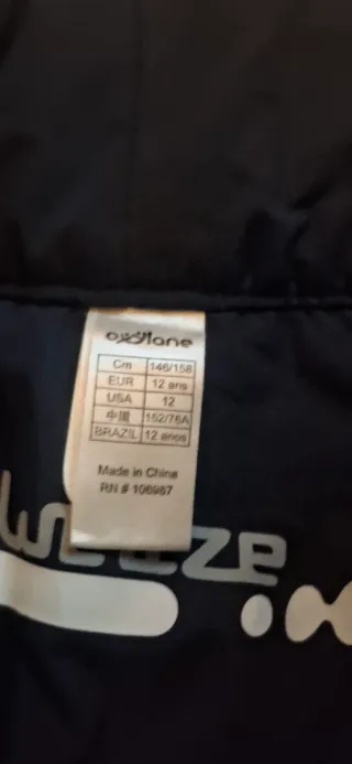 Pantalones de Nieve Oscuros Talla 12 años