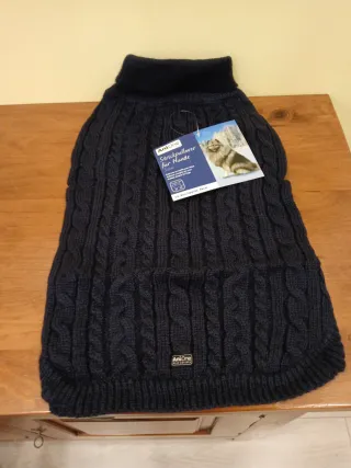 Abrigo punto perro AniOne azul marino