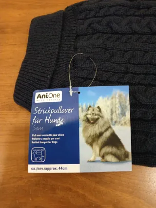 Abrigo punto perro AniOne azul marino