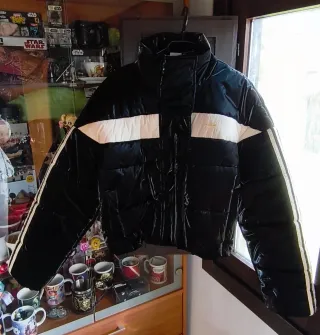 Chaqueta Bomber Adidas Negra y Blanca