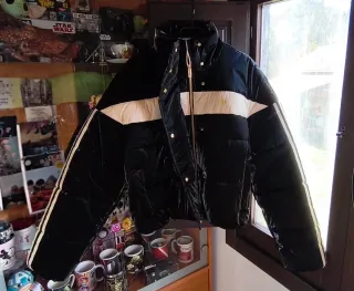 Chaqueta Bomber Adidas Negra y Blanca