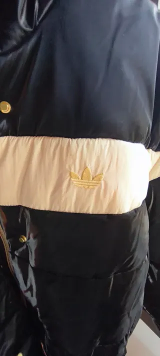 Chaqueta Bomber Adidas Negra y Blanca