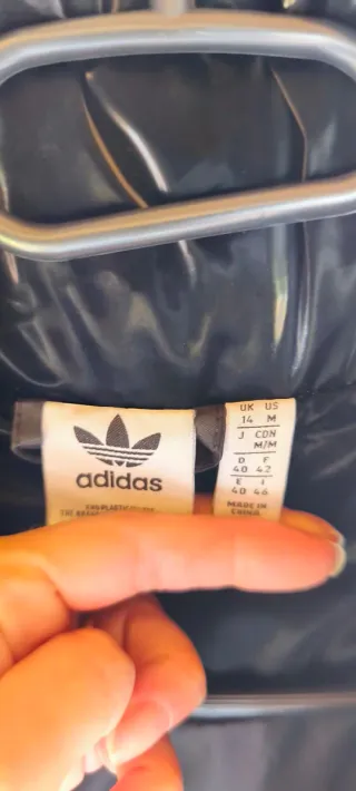 Chaqueta Bomber Adidas Negra y Blanca