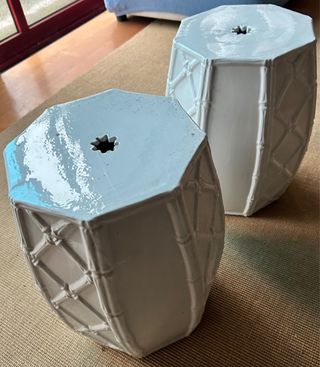 Coppia sgabelli ceramica Bassano