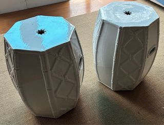 Coppia sgabelli ceramica Bassano