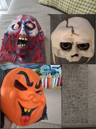 Lote 3 Máscaras Halloween/Carnaval