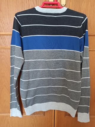 Jersey Pull&Bear rayas azul y gris Talla M