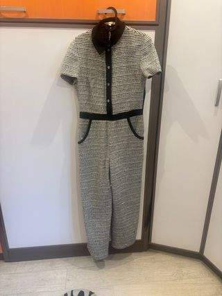 Mono Maje tweed blanco y negro T38