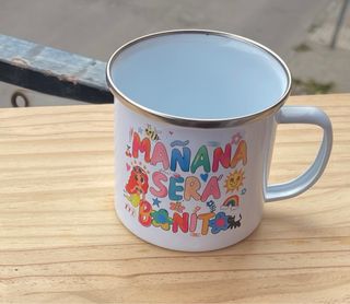 Taza esmaltada vintage Mañana será bonito