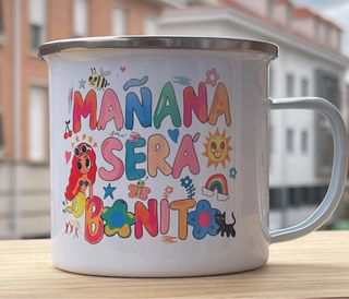 Taza esmaltada vintage Mañana será bonito