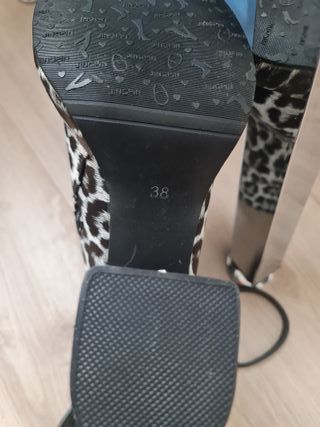 Botas tacón animal print leopardo talla 38