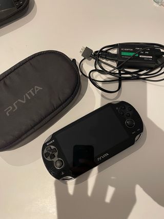 Ps Vita Preto com Carregador e Capa