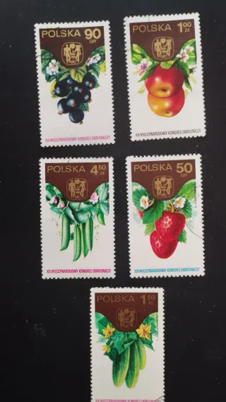 Sellos Polonia Frutas y Verduras - Lote 20