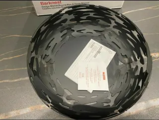 Cestino rotondo Alessi in metallo nero