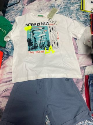 3 Conjunto Benetton Talla 6/7 + Pantalón