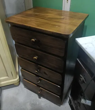 Mesita de noche sinfonier de madera pino