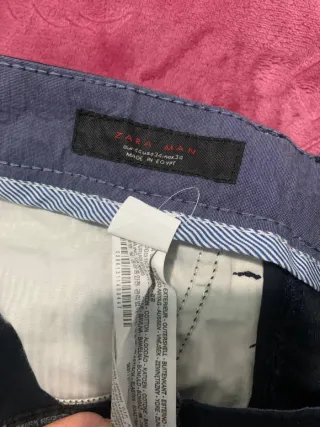 Pantalón Zara Azul Marino Hombre talla 44