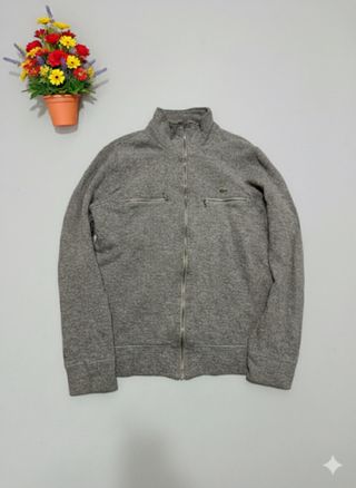 Sudadera Lacoste Gris Cremallera