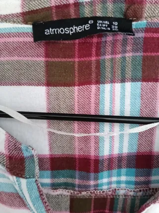 Blusa cuadros manga larga