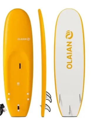 Tabla de surf OLAIAN amarilla 6,4 60L