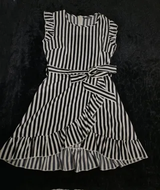 Vestido rayas verano volantes corto