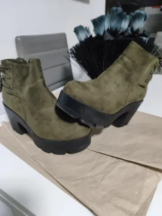 Botines ante militar tacón plataforma