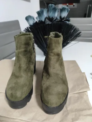 Botines ante militar tacón plataforma