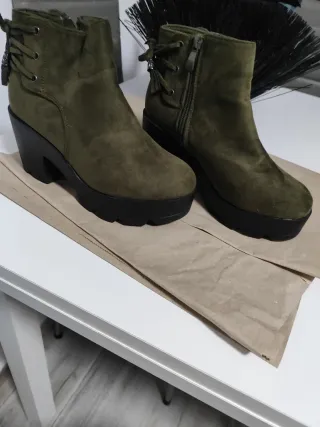 Botines ante militar tacón plataforma