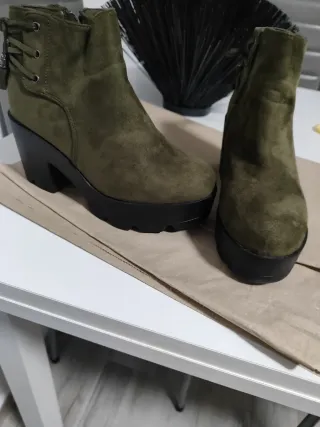 Botines ante militar tacón plataforma