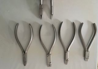 Alicates ortodoncia, pinza portabrackets, calibre
