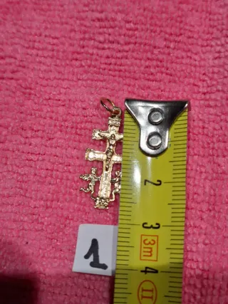 3 Cruces Carabaca Chapado Oro 18kl Plata