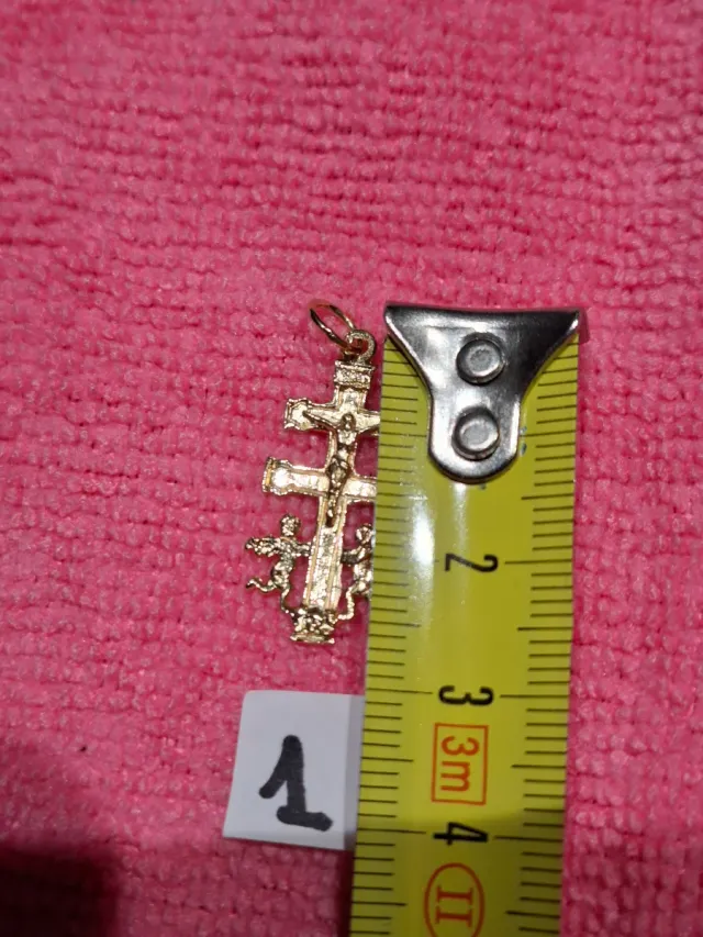 3 Cruces Carabaca Chapado Oro 18kl Plata