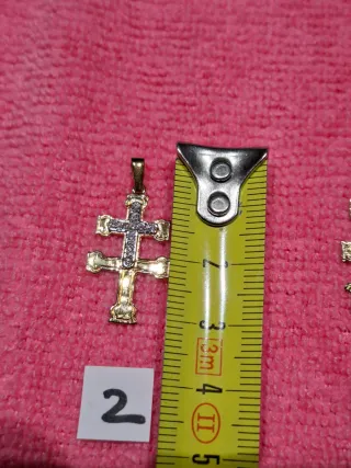 3 Cruces Carabaca Chapado Oro 18kl Plata
