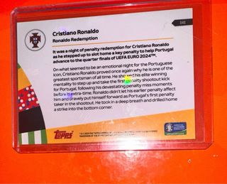 Carta collezionabile Cristiano Ronaldo Topps Now Euro 2024