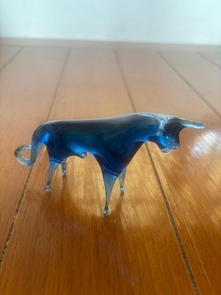 Toro de murano decoración vintage hecho a mano