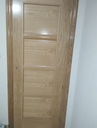 Puertas de roble con cristal