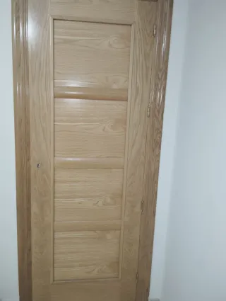 Puertas de roble con cristal