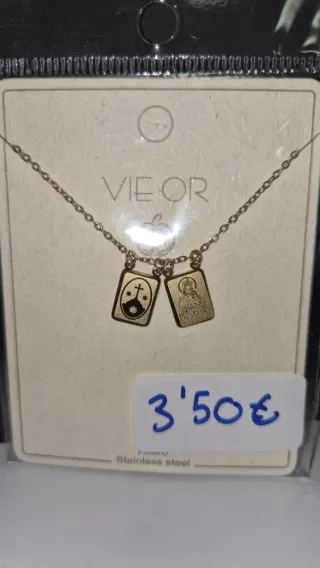 Collar E&Y Elena Baño Oro Cruz Circonitas