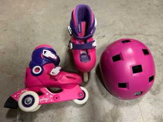 Pattini, protezioni e casco per bambini