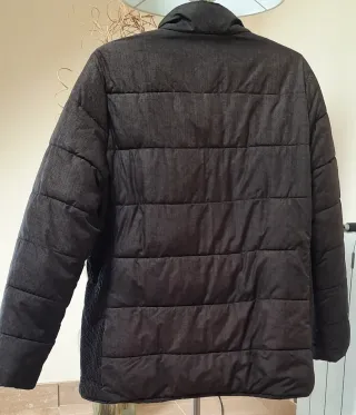 Anorak acolchado espiga marrón