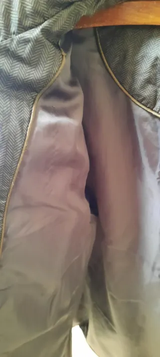 Anorak acolchado espiga marrón