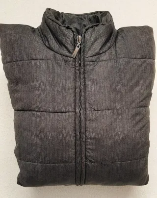 Anorak acolchado espiga marrón