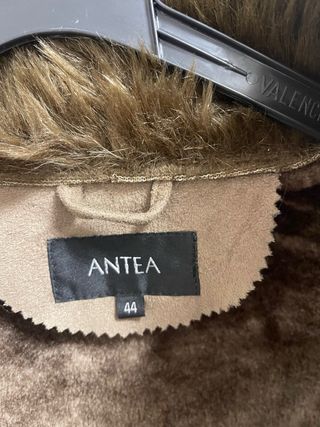 Abrigo piel vuelta ANTEA marrón