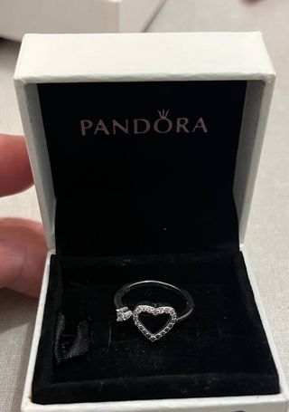 Anillo Pandora Corazón Plata
